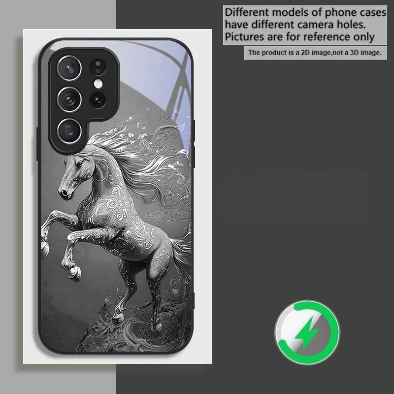 

Фиолетовая рифма Белый Тяньма Для Samsung Galaxy S20 FE S21 S22 S23 Plus S24 Ultra 25 Edge 22Plus Для Magsafe Стеклянный чехол для телефона Galaxy S24 Ultra