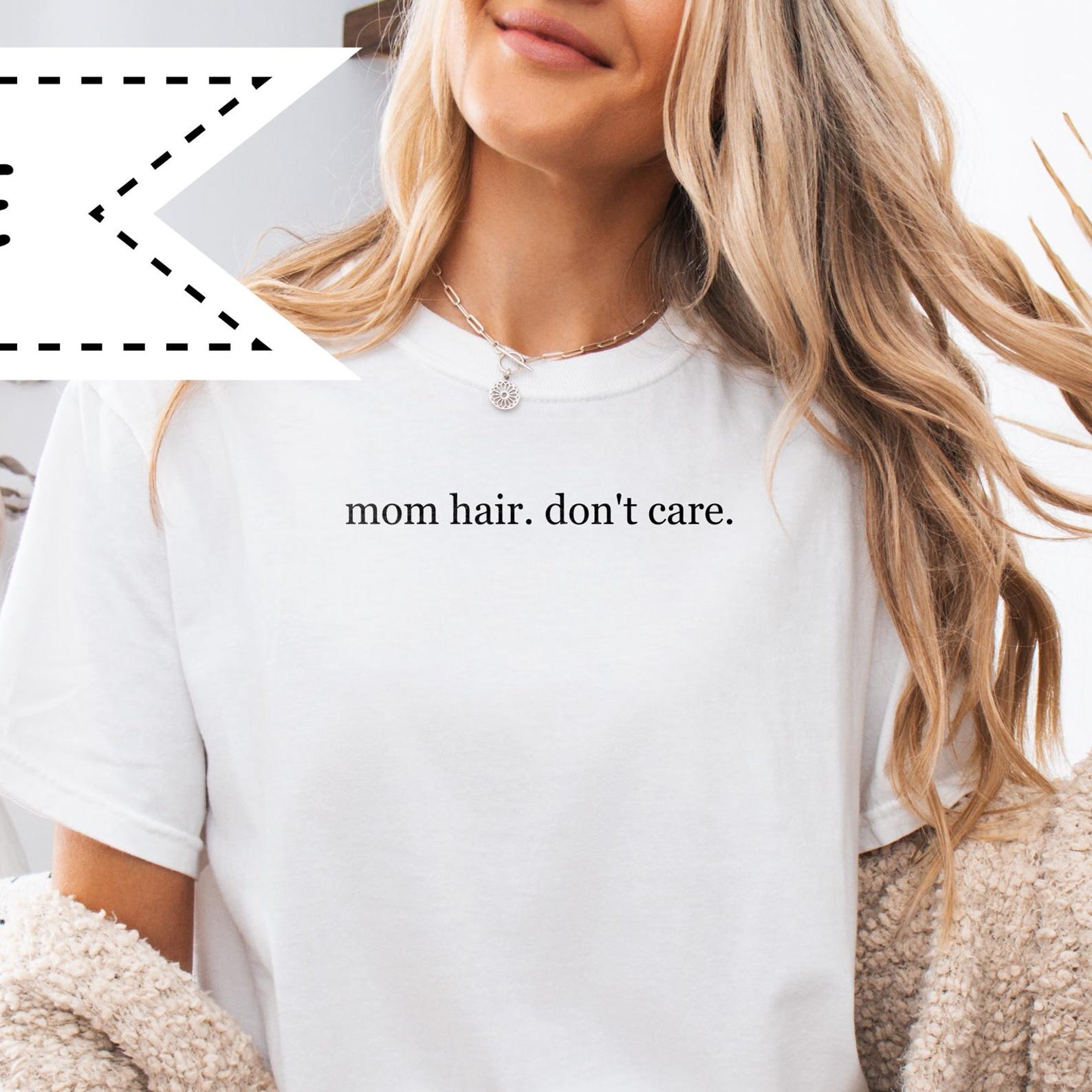 Mom Hair Don t Care Minimalist Graphic Tee, Mom Life Shirt, Funny Mother s Day Gift S