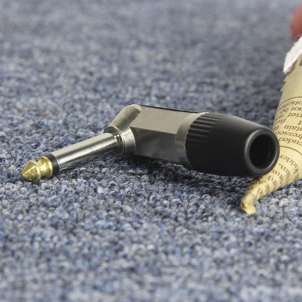 6.35mm 90 Degree Right Angle Male Plug Mono/Stereo 6.3mm Guitar Wire Connector Audio Microphone Effects Mixer MIC 6.35 Adapter