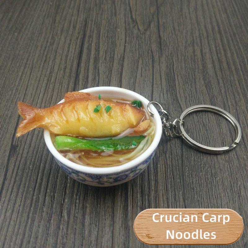 Niedliche Mini-Schüssel-Schlüsselanhänger in Form von künstlichem Essen