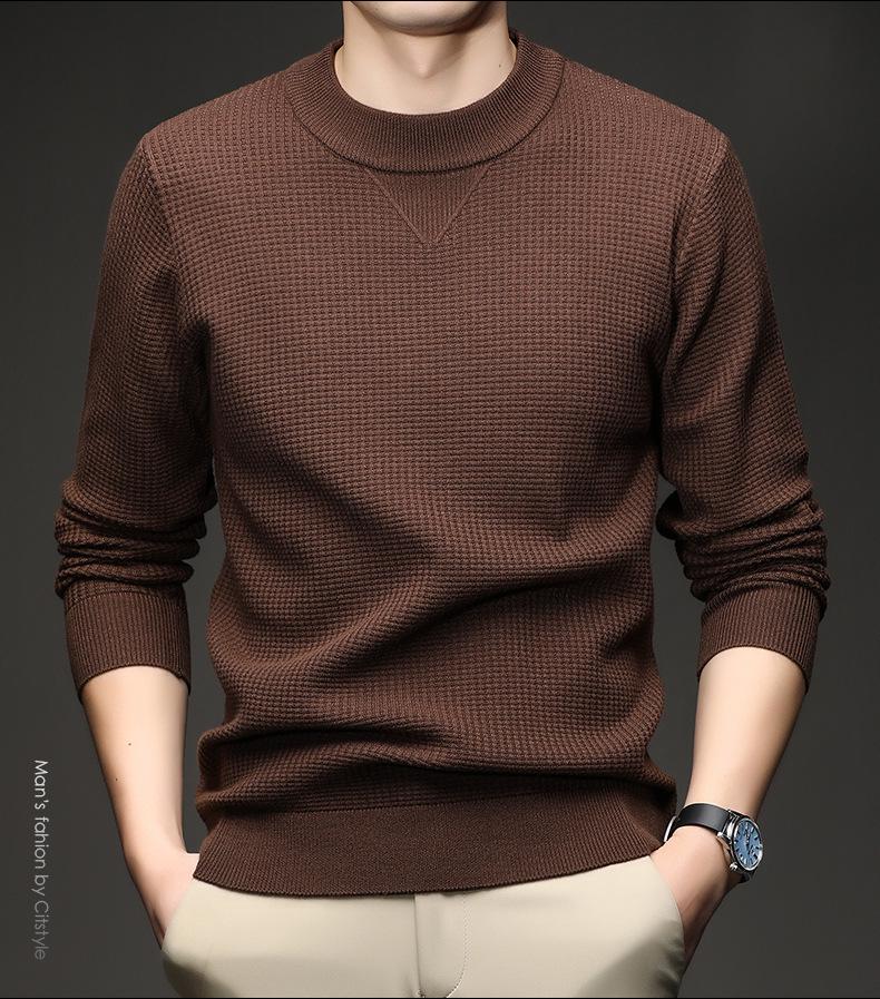 Men's Versatile Knit Round Neck Sweater - Autumn/Winter Bestseller
