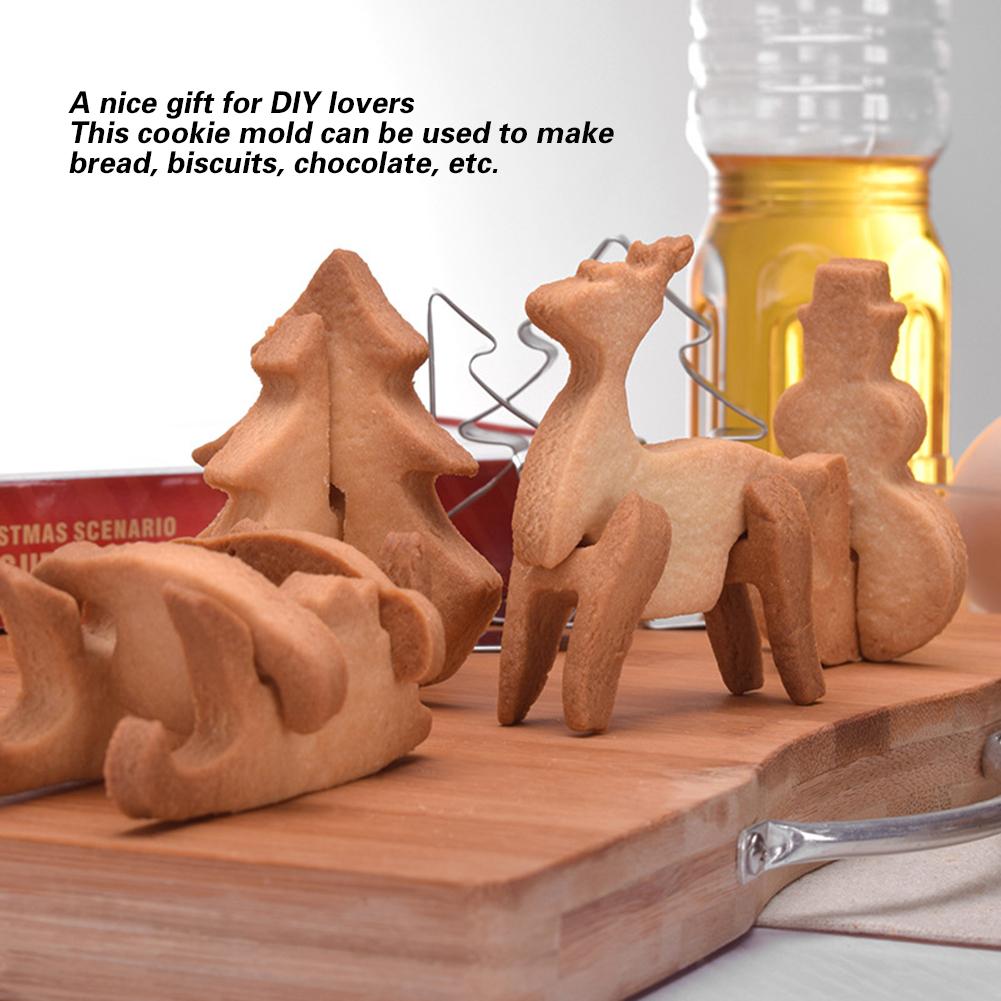 18 stk/sett Rustfritt stål Kakeform Kuttersett Jul DIY Husformer Bakeverktøy