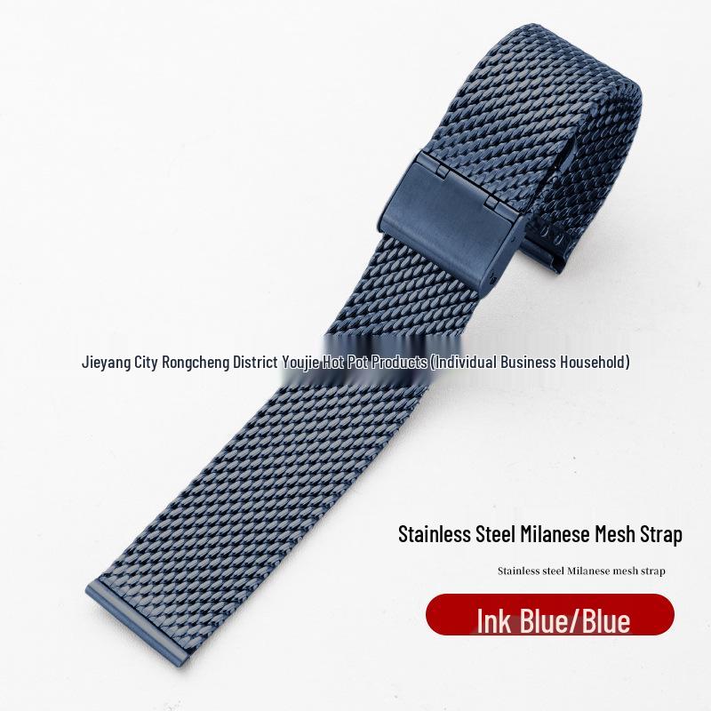 1.0 Wire Mesh Strap for Samsung/Huawei Quick Release Lugs Stainless Steel Milanese Metal Woven Mesh