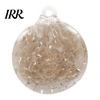 Weatherproof Decorative Sphere for Patio Hand-Blown Glass Round Disc Ornament, Christmas Tree Hanging Decoration with Colorful Spiral