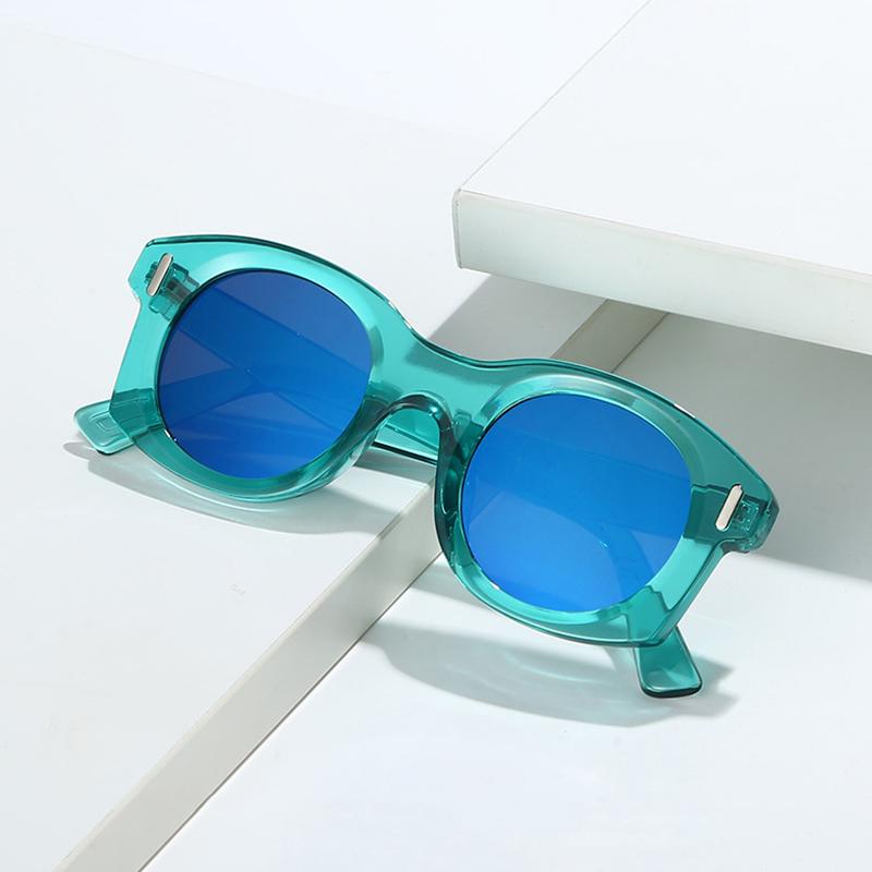  Ins Popular Fashion Square Sunglasses Women Gradient Mirror Shades UV400 Retro Rivets Men Punk Sun Glasses