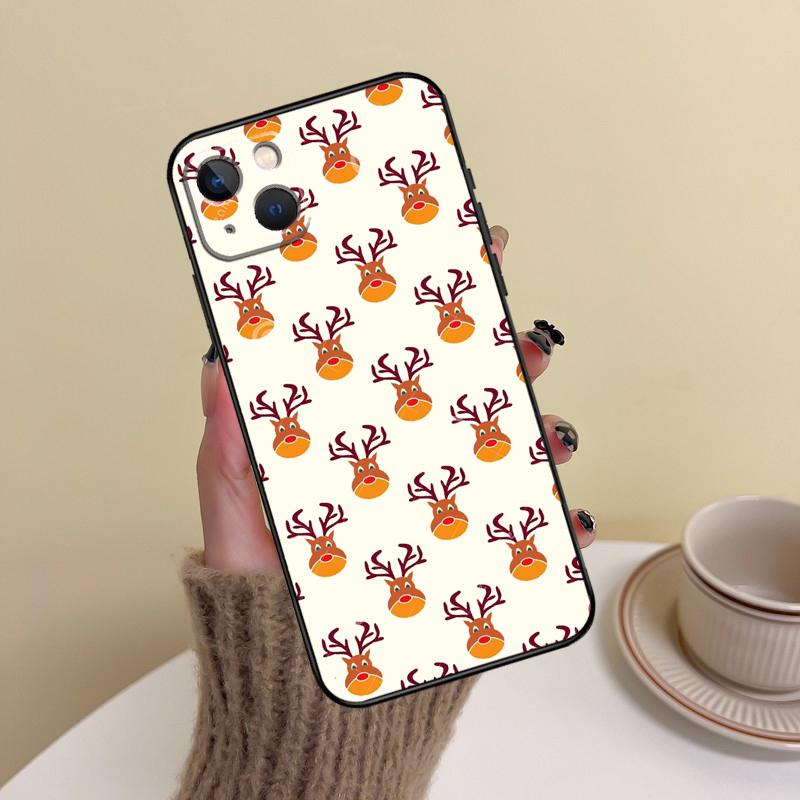 Weihnachts-Nikolaus nahtloses Hirsch-Handyhülle für iPhone 16 Pro Max 14 13 12 11 15 17 Pro Max mini Plus 16e 17 Air Cover Funda