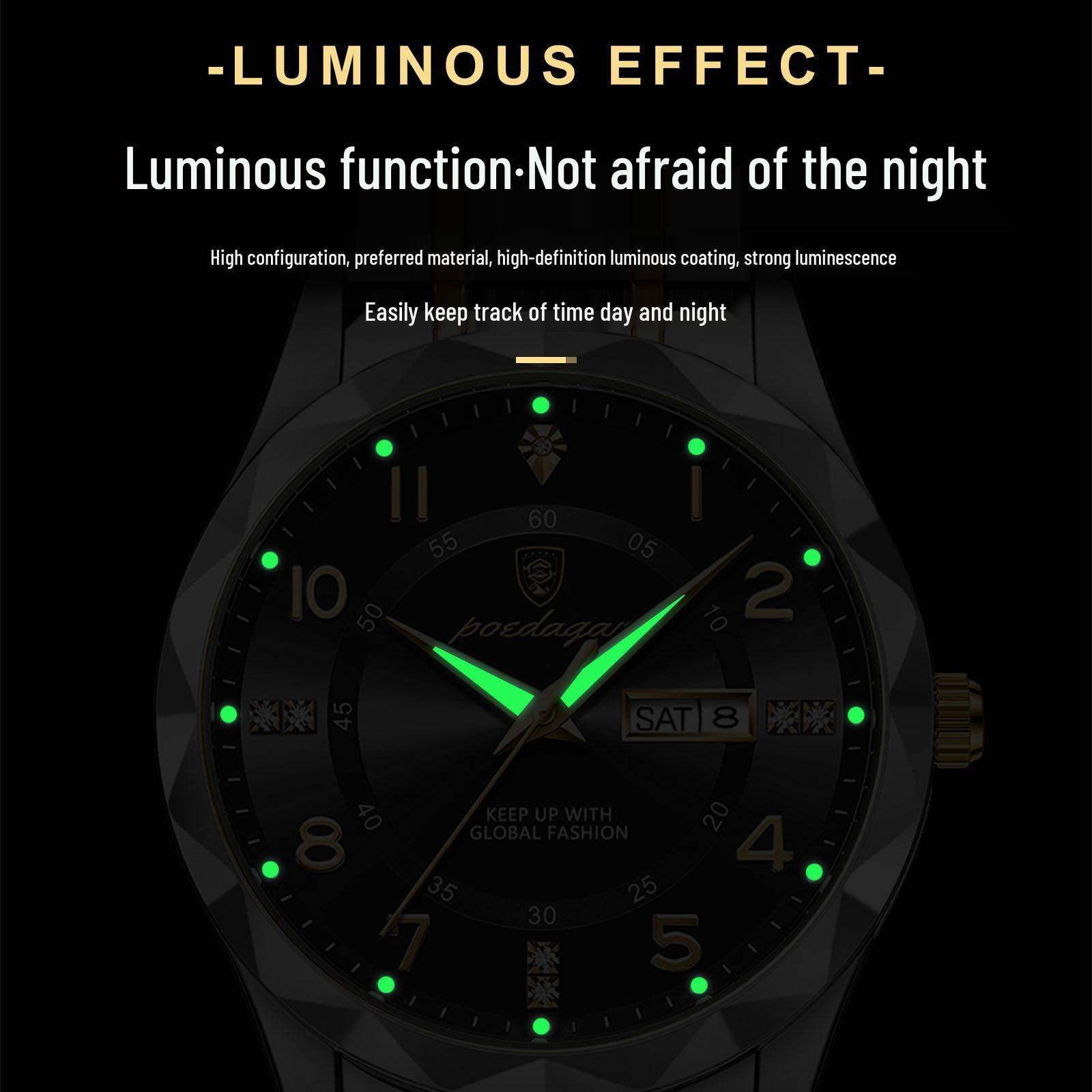 

Швейцарские Роскошные Мужские Кварцевые Водонепроницаемые Светящиеся Часы - Новый Горячий Стиль P858 Silver Case Blue Dial Steel Strap