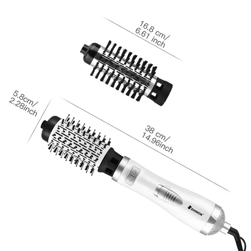 Three-in-one Hair Tools Negative Ion Hot Air Comb Household Multi-function Brush Rotary Hair Dryer Brush