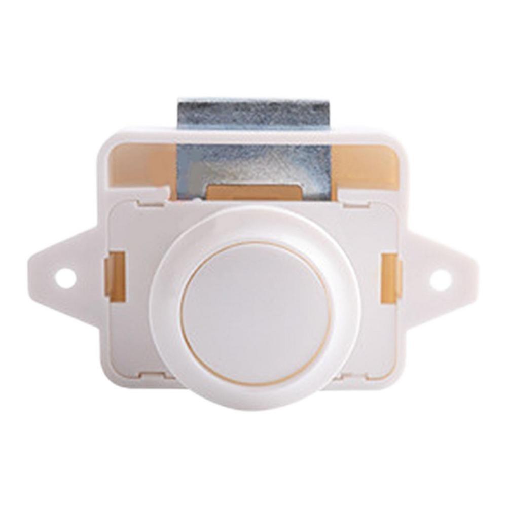 Keyless Catch Lock Hardware Button Locks Drawer Push Lock Motorhome TP005 W