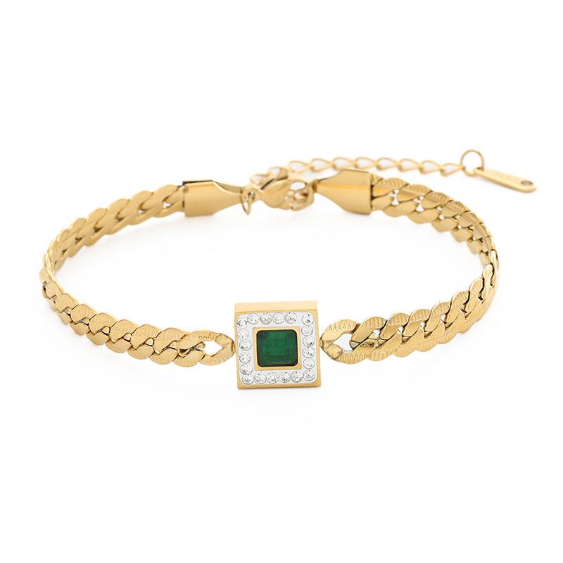 Meichen 18k Gold Non-Fading Titanium Steel Women's Fashion Bracelets - Simple, Versatile, Trendy European and American Style.