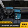 Pellicola TPU antigraffio per interni auto per Peugeot 508 2019-22 Console centrale Cruscotto Navigazione Pellicola PPF pretagliata Accessori Auto