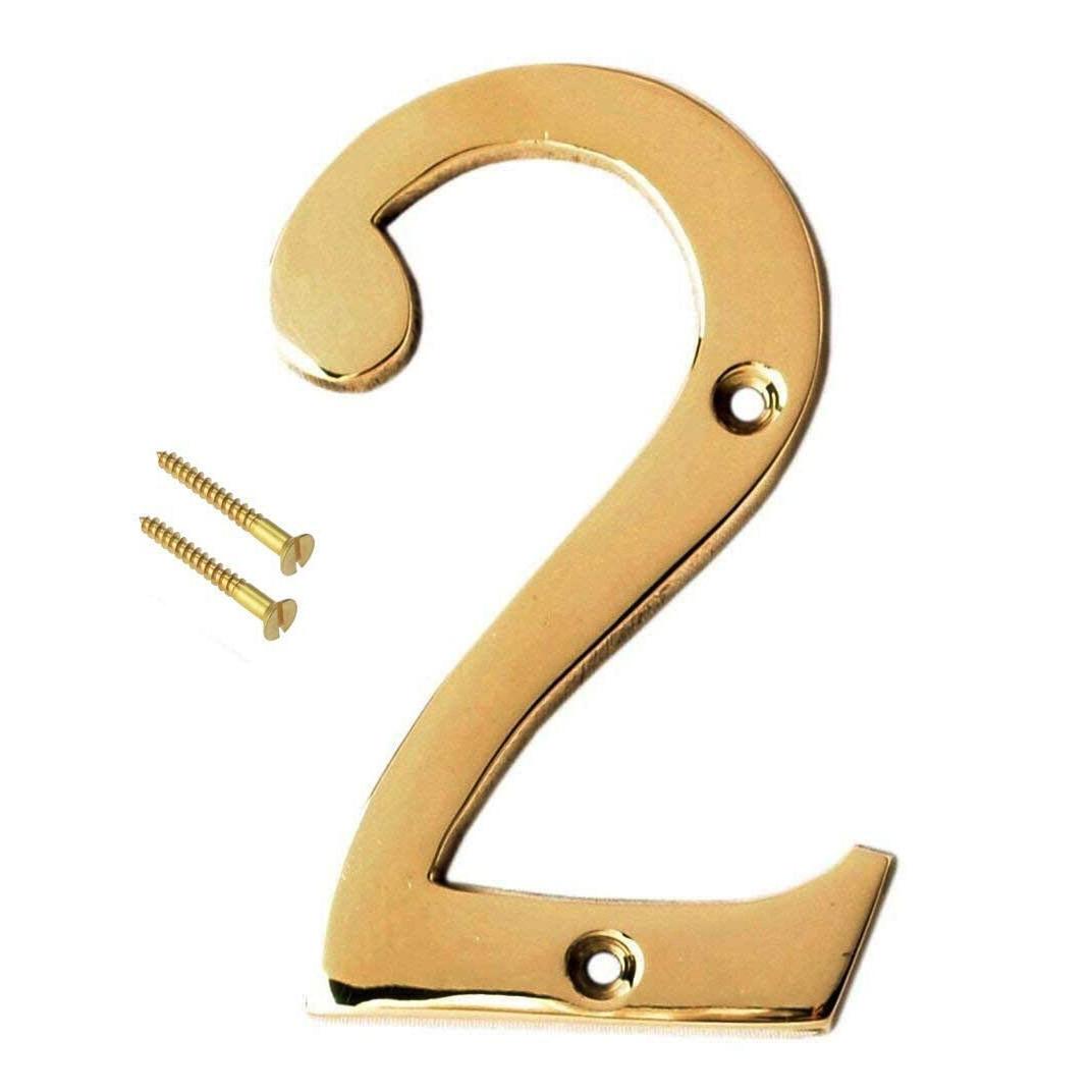 @ Brass Numerical Digit 2 With 2 Screws 4Inc MJ-139-60%OFF