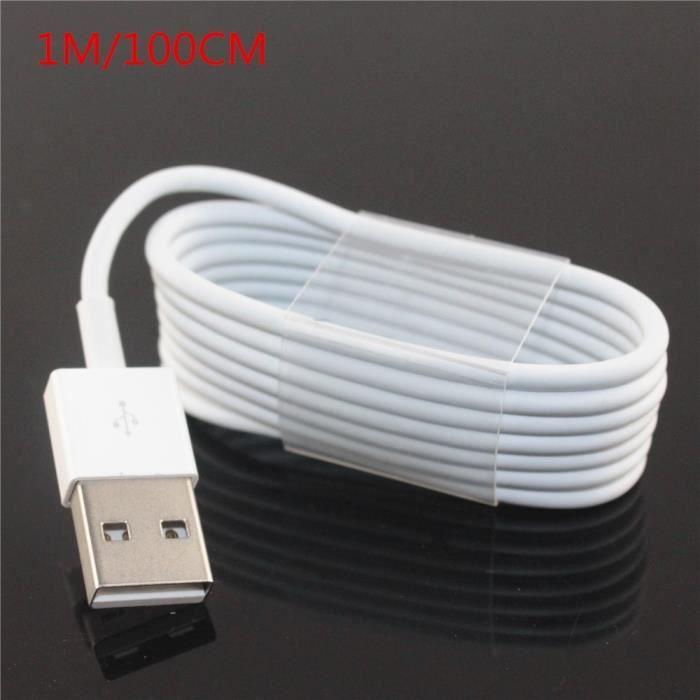 White-1m -5 pièces-lot câble usb pour apple téléphone charge pour iphone câble 12 11 pro xs max x xr 8 7 6 6s plus cordon de charge