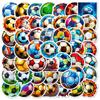 50 Diverse Fotballklistremerker Ny Stil Fotball Verdenscup Tegneserie Fotball Doodle Klistremerker