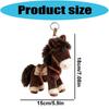Adorabile Portachiavi Cavallino di Peluche Ornamento da Appendere all'Auto Perfetto Per Chiavi Borse e Telefoni Con Morbido Materiale Peluche 18x15cm