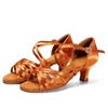 Upgrade  Hot Selling Heel 7/5cm Silk Satin Latin Ballroom BD Dance Latin Shoes Women Dance Shoes