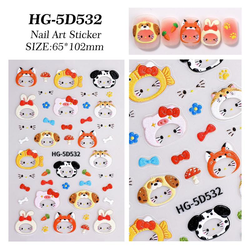 

Милые мультяшные накладки на голову Hello Kitty Наклейки для нейл-арта Каваий Головной убор кошки Кт Маникюрные наклейки Украшение для нейл-арта своими руками Подарок