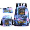 Abstract foreign Shanhaijing children's schoolbag tongtongsahur cartoon primary school student backpack three-piece set L