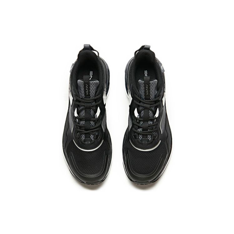 Anta NASA X  SEEED Collaboration Fabric Synthetic Leather Non-Slip Wear-Resistant Low-Top Sports Casual Shoes Men Sneakers Black Gray 91945513-5