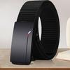 Men's Fashion Canvas Belt Automatic Buckle - Suitable for Outdoors with Jeans, Wear Resistant Waterproof Sports Belt, Black