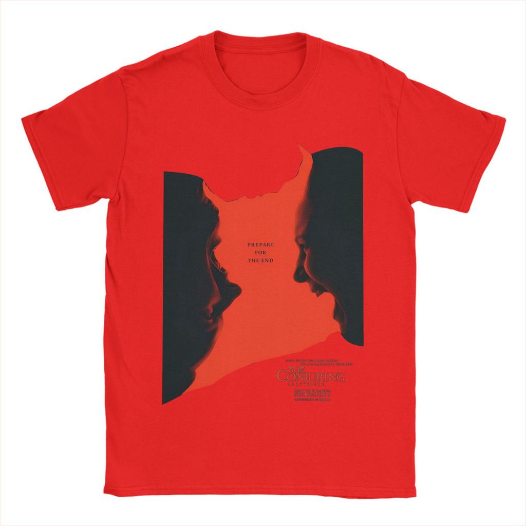 The Conjuring Movie   T-Shirt Men  Vintage Pure Cotton Tees Round Neck Short Sleeve T Shirt New Arrival Clothing