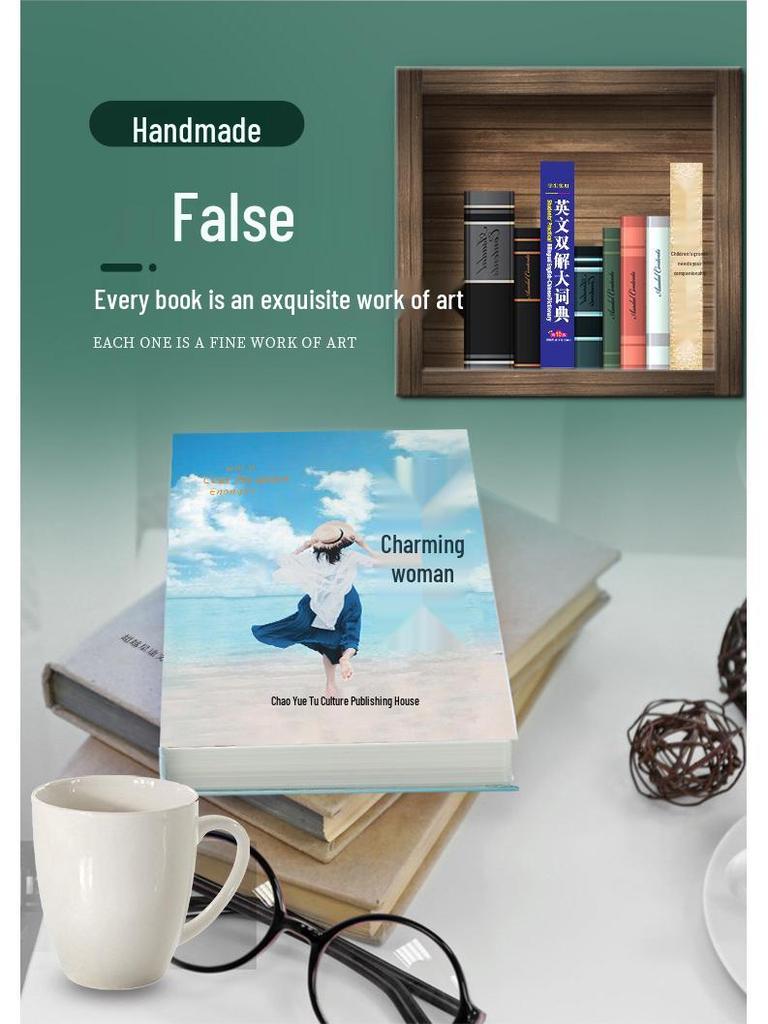 Nuovo Porta Telefono Nascosto e Supporto a Libro Finto: Copertina Personalizzabile, Portatile, Multifunzionale