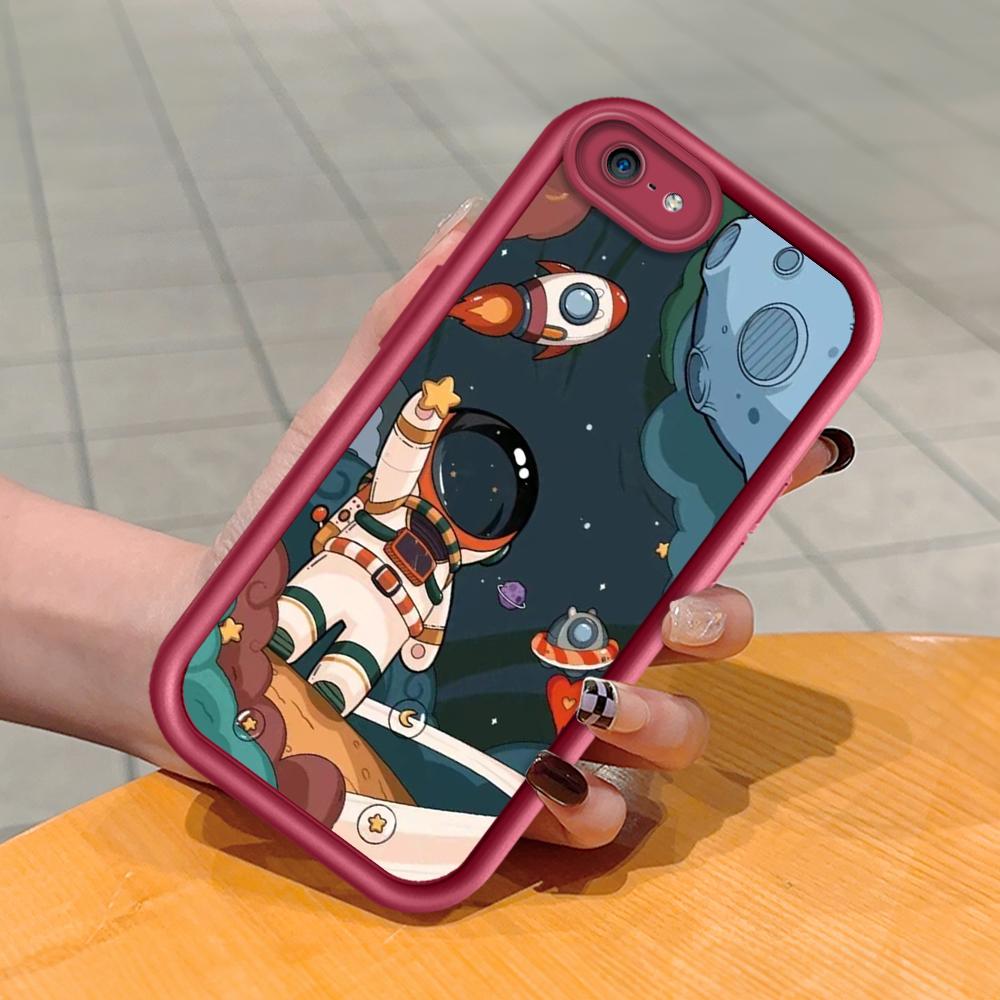 

Мягкий силиконовый квадратный чехол с рисунком лестницы для телефона, полное покрытие камеры, противоударный защитный резиновый чехол для iPhone Infinix Tecno OnePlus OnePlus 8T+ 5G темно-красного