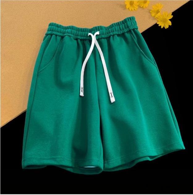 

Men s Summer Plus Solid Color Shorts, Sporty and Casual Retro Five Quarter Pants 5XL зелений