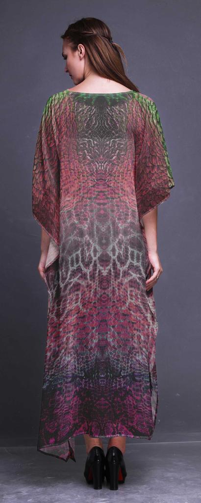 Phagun Snake Animal Skin Beach Kaftan Bikini Cover Up Womena S Maxi Dress Long