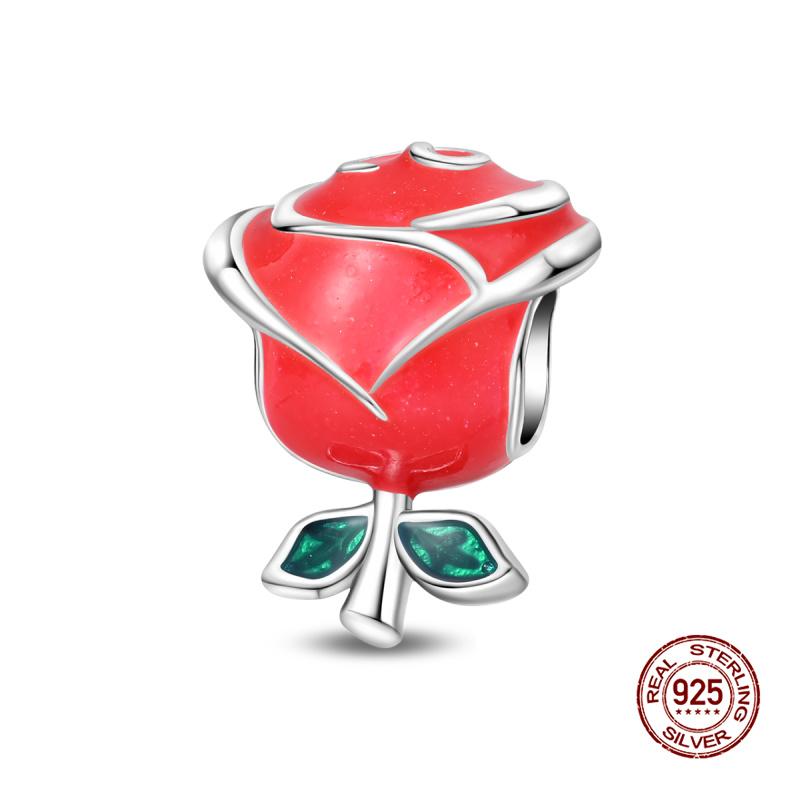 Charms Copper Rose Series Charms Beads Fits 3Mm Original Bracelet Necklace Womens Diy Fine Jewelry Gifts Making