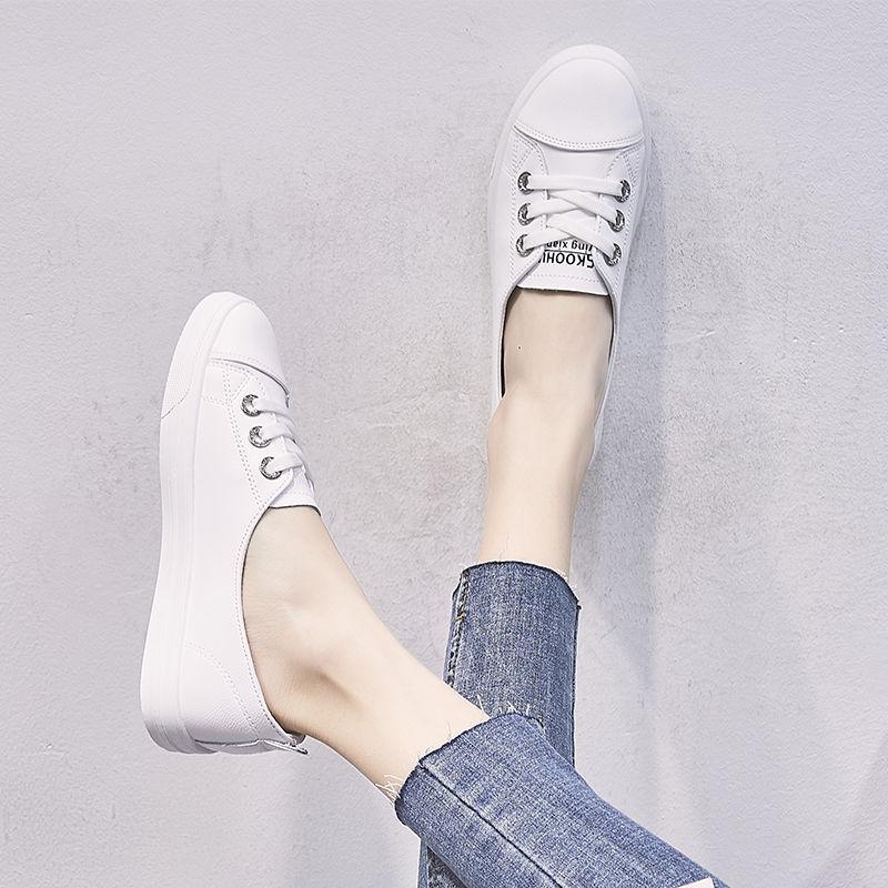 New board shoes ins single shoes shallow mouth breathable leather shoes