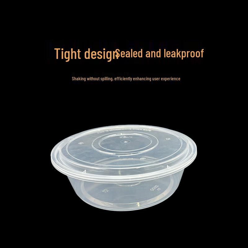 Disposable Round Takeaway Containers with Lids