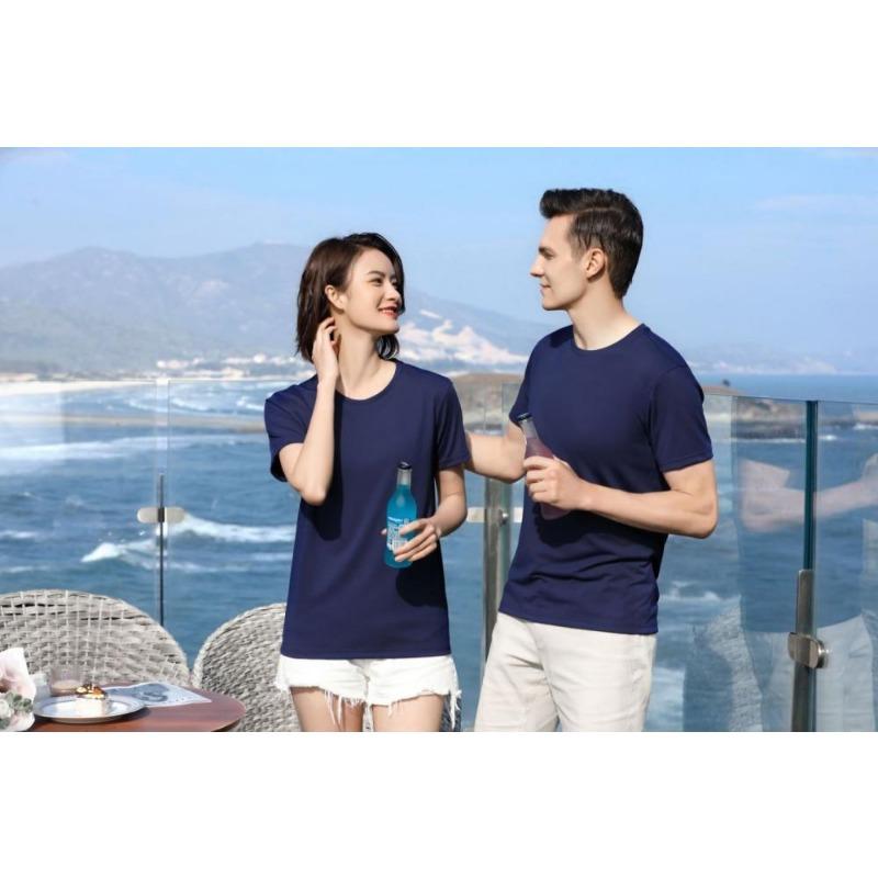 Minimalist Breathable Unisex Tee Solid Color Unisex T-shirt for Women and Men Summer Crew Neck Lightweight Tops YG-002
