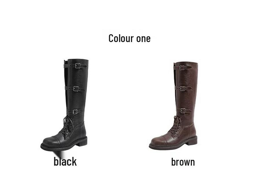 Rapid Delivery: 2025 Women's Retro Hidden Heel Western Motorcycle Boots