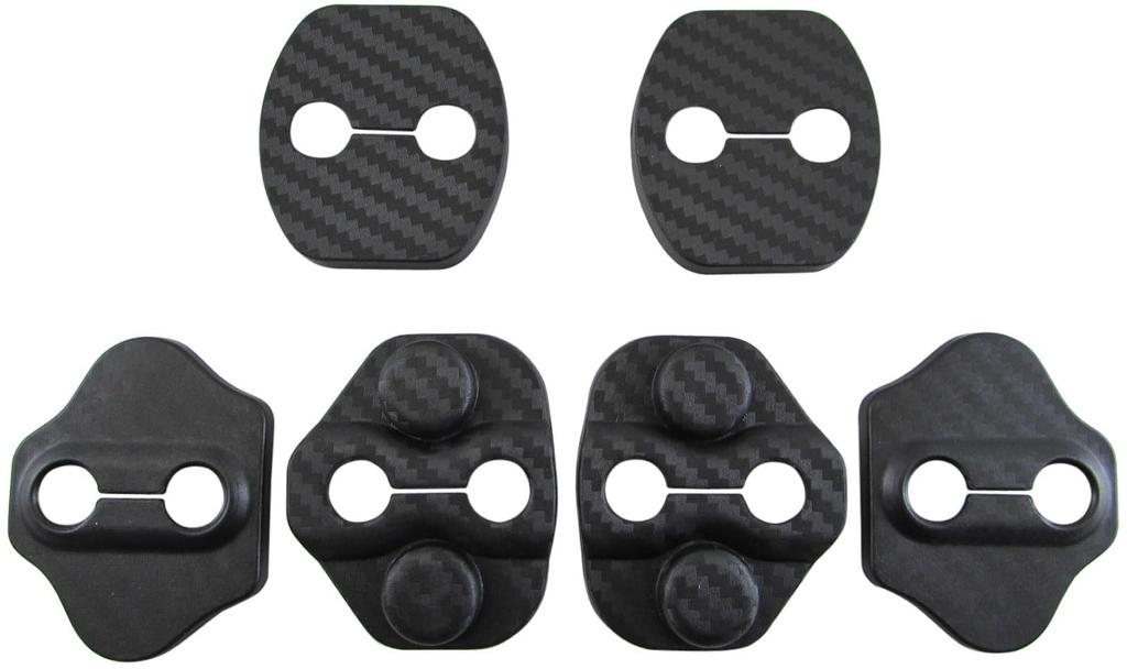 BRIGHTZ NV350 Caravan (Van) E26 Carbon Style Door Striker Cover, 6 PC [STRIKER-026] CS4E26