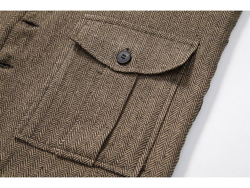 Retro Single-Breasted Men's Suit Vest with Three-Dimensional Pockets