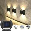 1Pcs Outdoor Solar Lampe LED Solar Licht Wall Street Licht Lampe Solar Powered Sonnenlicht 8 LED Lampe Garten Dekorative LM