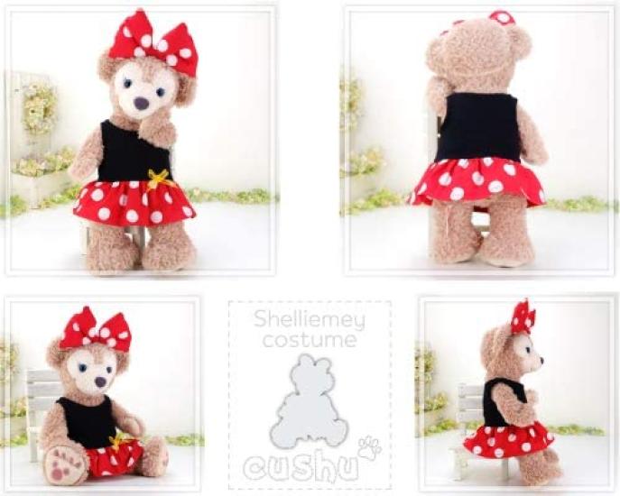 cushu cush Duffy and ShellieMay Plush Made in Mickey Mouse Minnie Mouse Cute Romper and Dress Costumes, Japan, & Coordination, (cds397s)