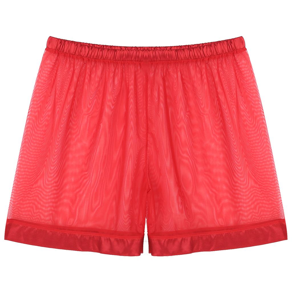 Men's Briefs Sheer Mesh Loose Lounge Boxer Shorts Panties Briefs Homewear Beachwear
