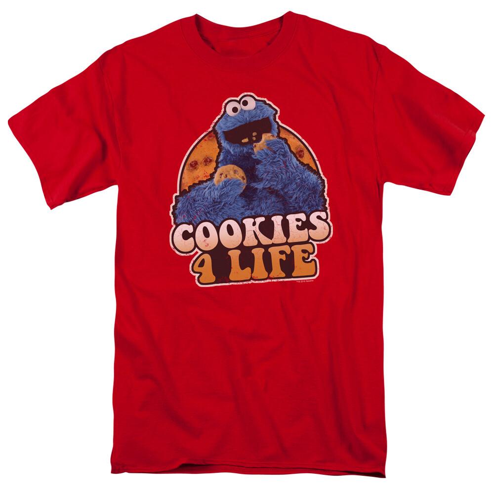 Sesame Street Cookies 4 Life T-Shirt Mens Cookie Monster Graphic Tee S-5XL M