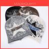 Autumn Winter Knit Beanie Hat For Women With Letter Pattern Warm Headgear For Street Style