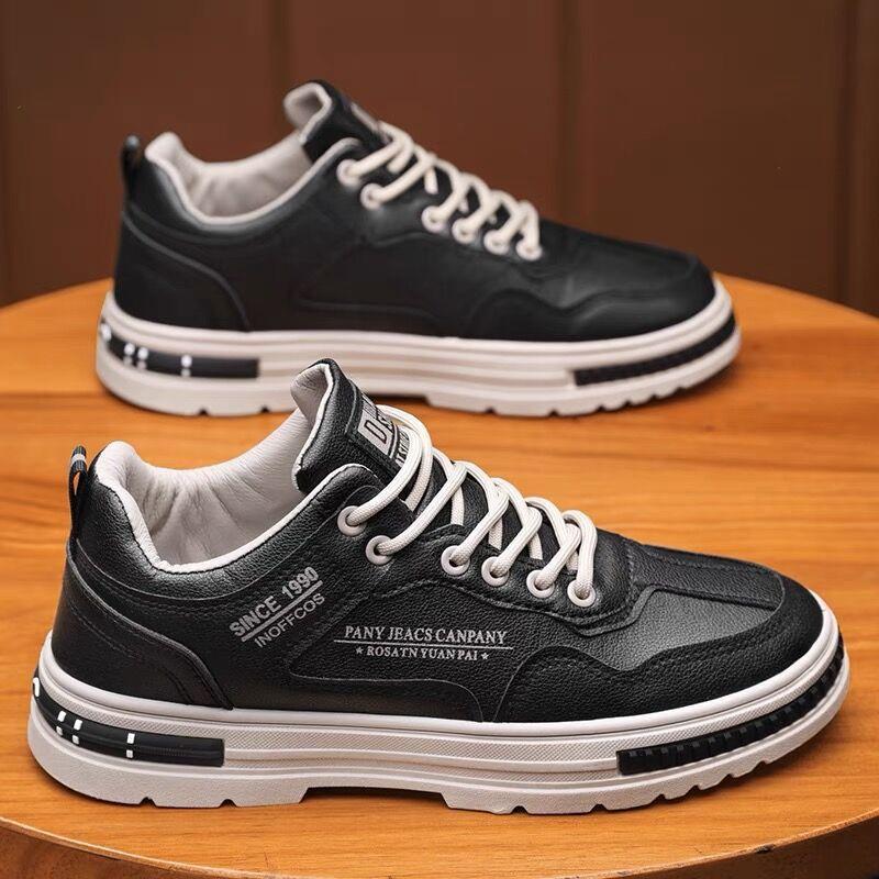 

Summer trend new student men s shoes Korean version of fashion sports shoes non-slip lightweight board shoes versatile tooling casual shoes 44 чорний