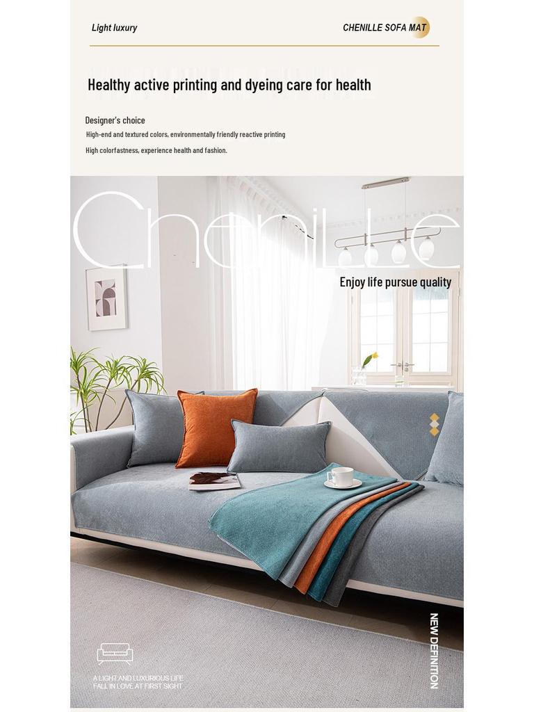 Wasserdichter Kratzfester Sofakissenbezug - Universell Rutschfest Einfarbig für Alle Jahreszeiten, Haustierfreundlich