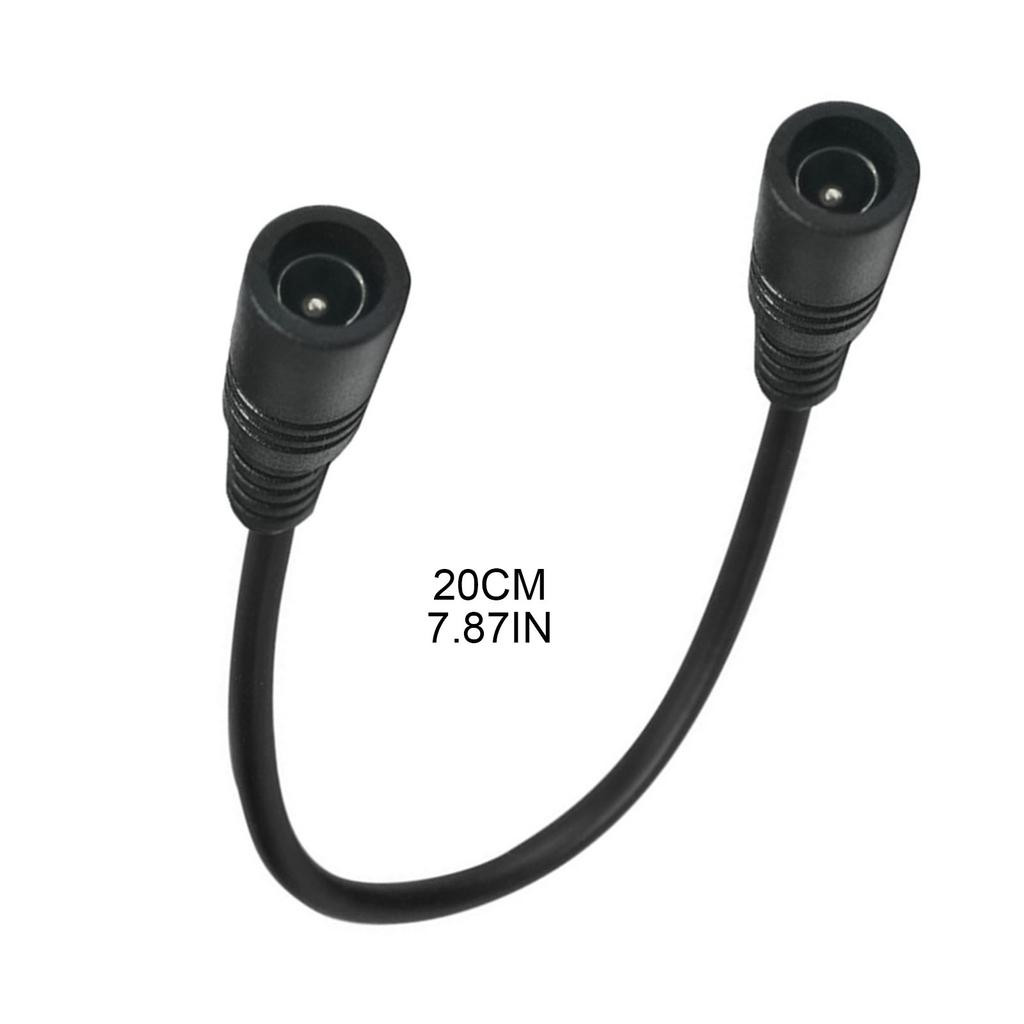 5.5mm x2.1mm Female to Female Round Jack DC Power Extension Cable DC 12V Extension Cord for CCTV Security Camera 0.2m