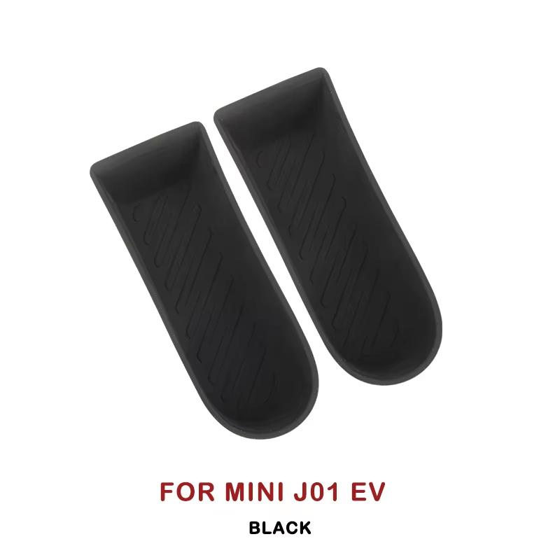 2Pcs Silicone Car Door Window Lifter Storage Box Accessories Trim For Mini Cooper F66 2024 2025 J01 EV Interior Decoration