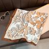 Autumn and Winter New Versatile Small Fragrant Square Scarf Women's Camellia Print 91cm Large Square Scarf Scarf Shawl Dual-purpose Scarf