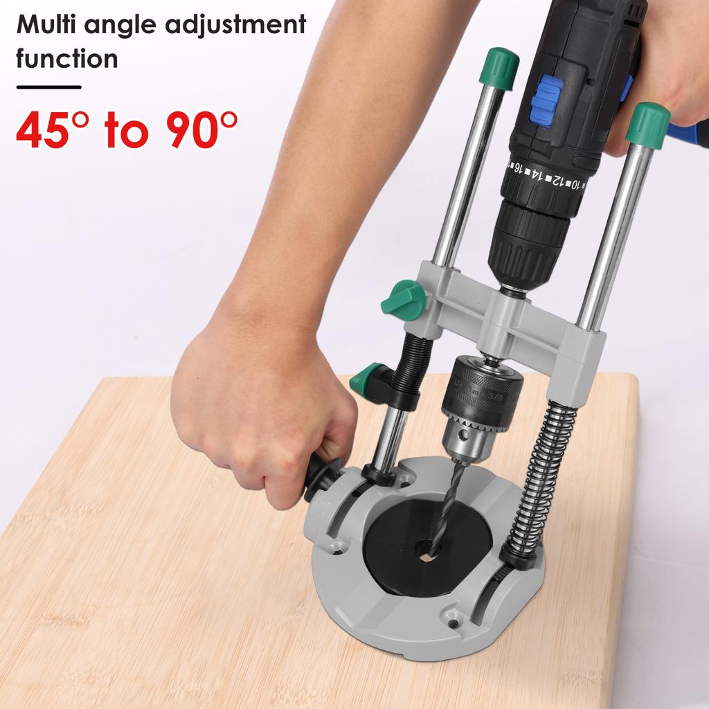 Mehrwinkel-Bohrführung Multifunktionale Bohrführung Ständer Präziser 45°-90° Winkel Elektrischer Bohrerhalter Ständer Universelles Bohren