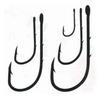 50PCS Baitholder Fishing Hooks High Carbon Steel Barbed Fish Hook Worm Pond Fish Bait Holder Size 10 12 14 1/0 2/0 3/0 4/0 5/0