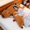 40CM-60CM Kawaii Cartoon Riesen Streifen Kapybara Plüschpuppe Kissen Liegend Braun Kreatives Kapybara Plüschtier Heimdekor Schlaftier