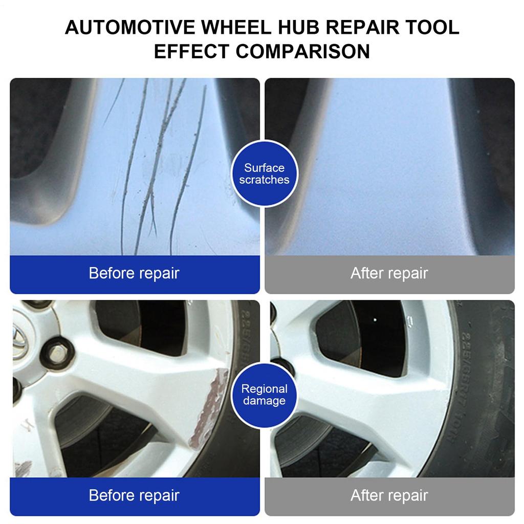 Gevrkjenp Wheel Scratch Remover, Wheel Repair Kit - Car Wheel Scratch Fix, Wheel Repair